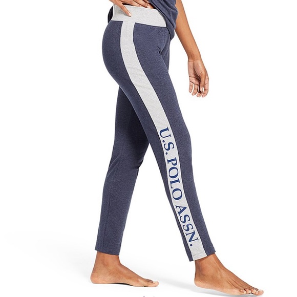 U.S. Polo Assn. Logo V Neck Pajama Set - Picture 4 of 5